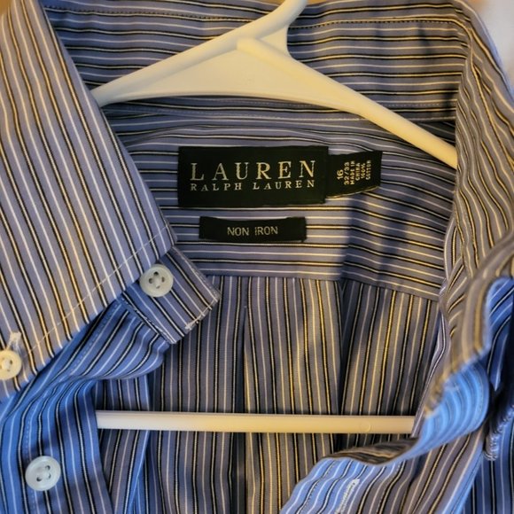 Ralph Lauren L/S Striped Dress Shirt (Non-Iron) (16 32-33) - Picture 3 of 6